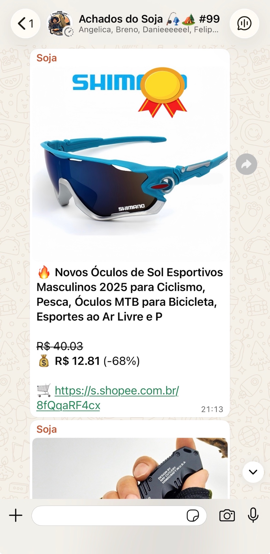 Óculos de sol esportivos no grupo